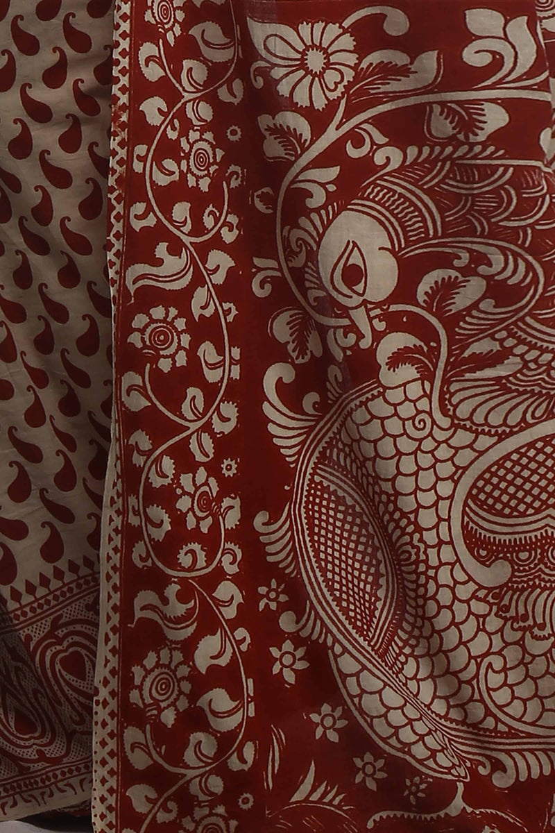 Kalamkari Printed Cotton Saree