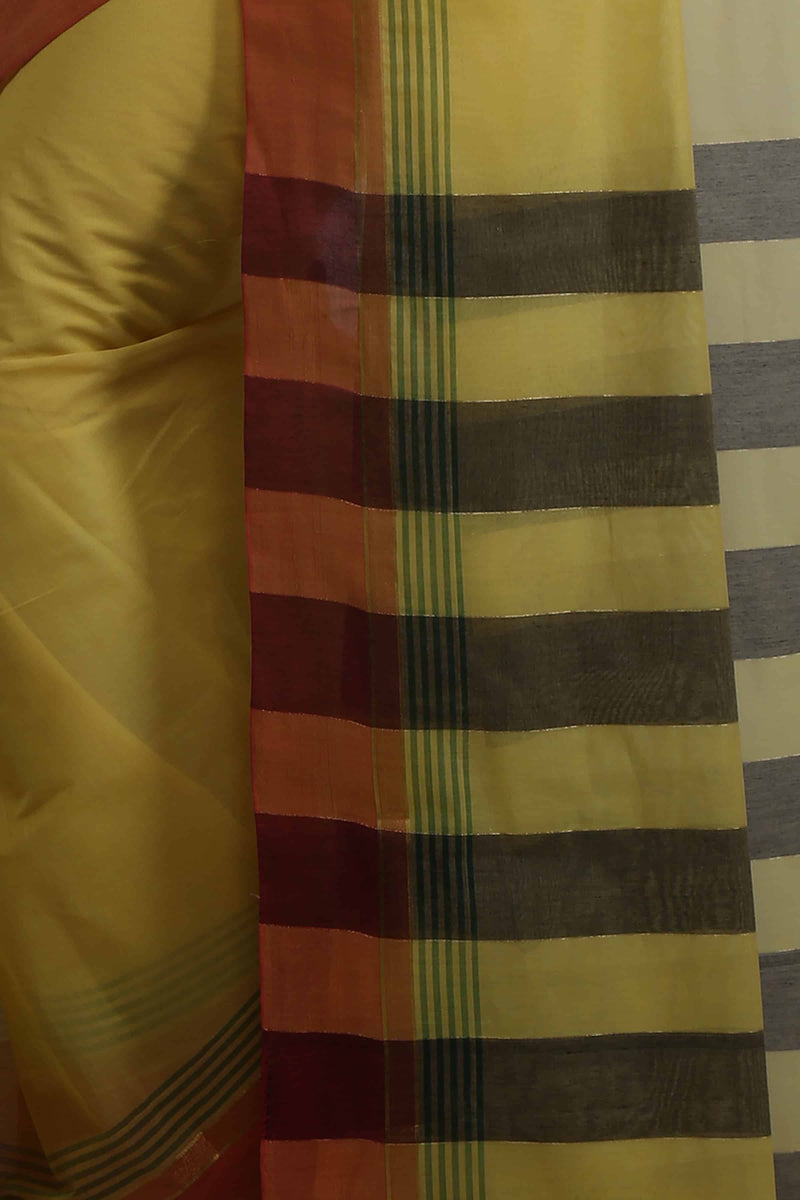 Yellow Kerala Cotton Saree